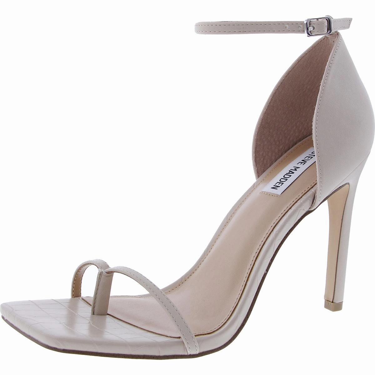 Electra Womens Embossed Faux Leather Ankle Strap