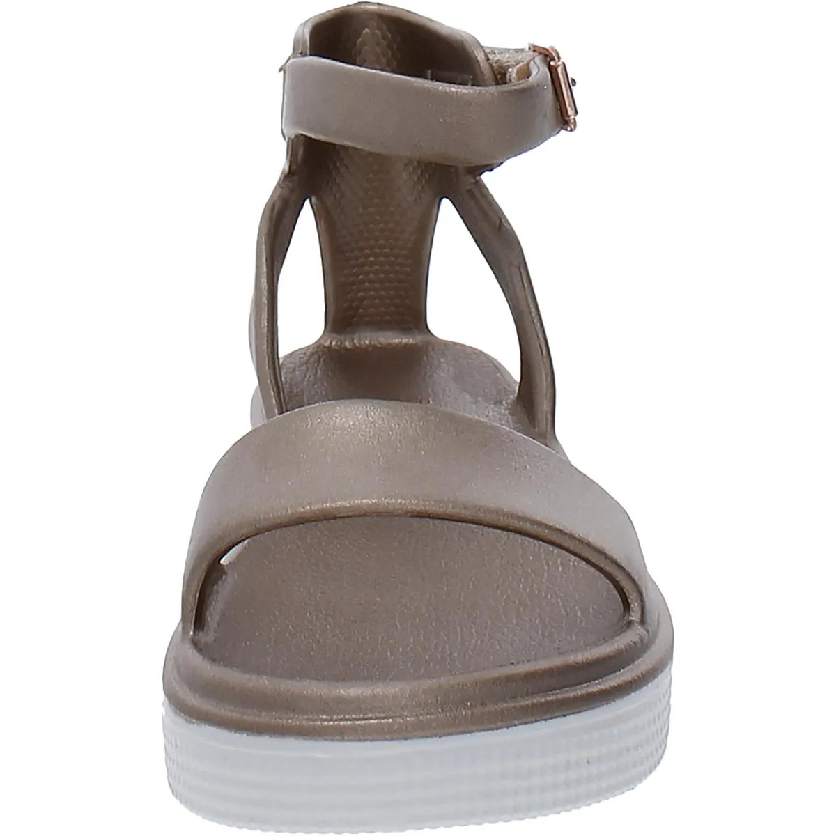 Ellen Girls Faux Leather Ankle Strap Flat Sandals