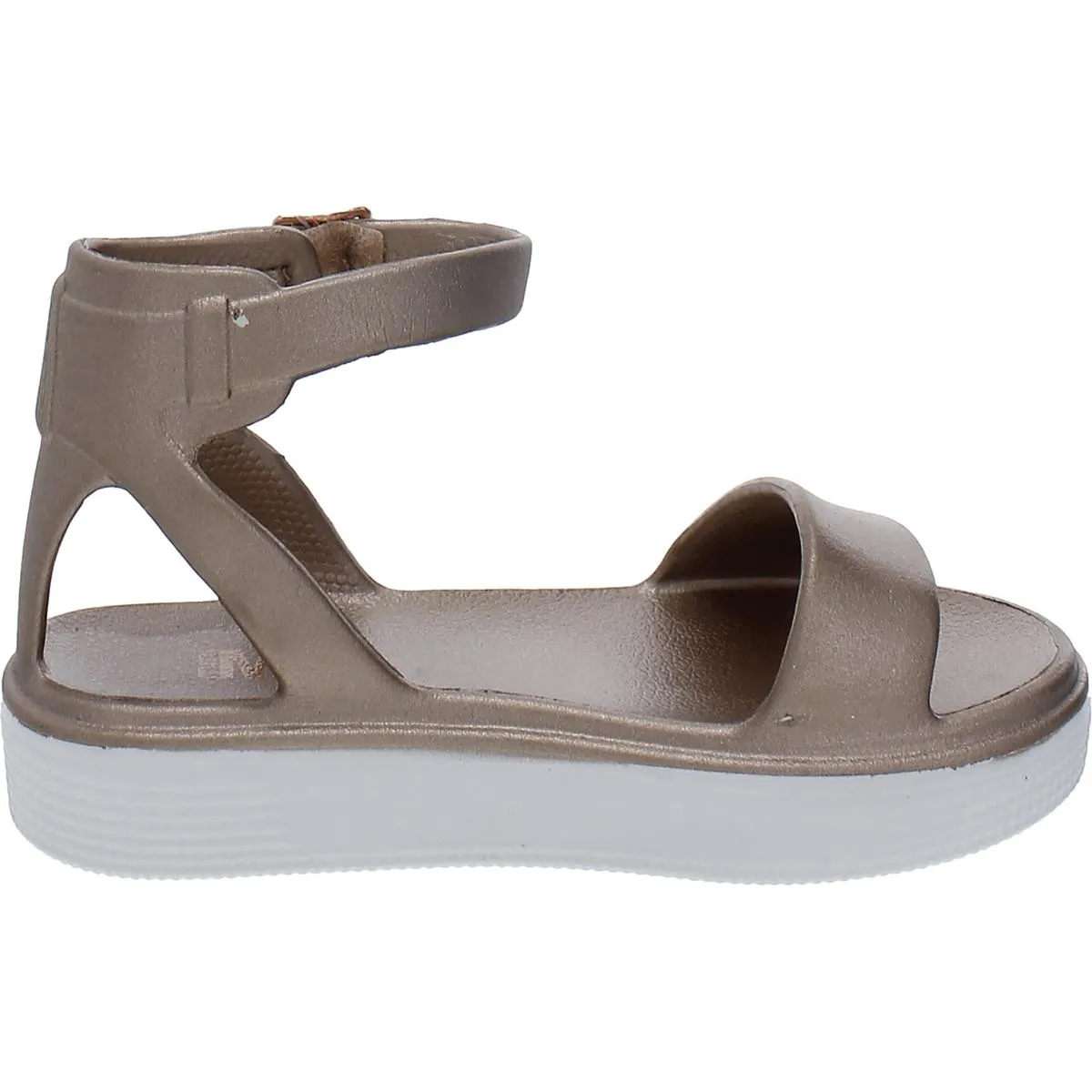 Ellen Girls Faux Leather Ankle Strap Flat Sandals