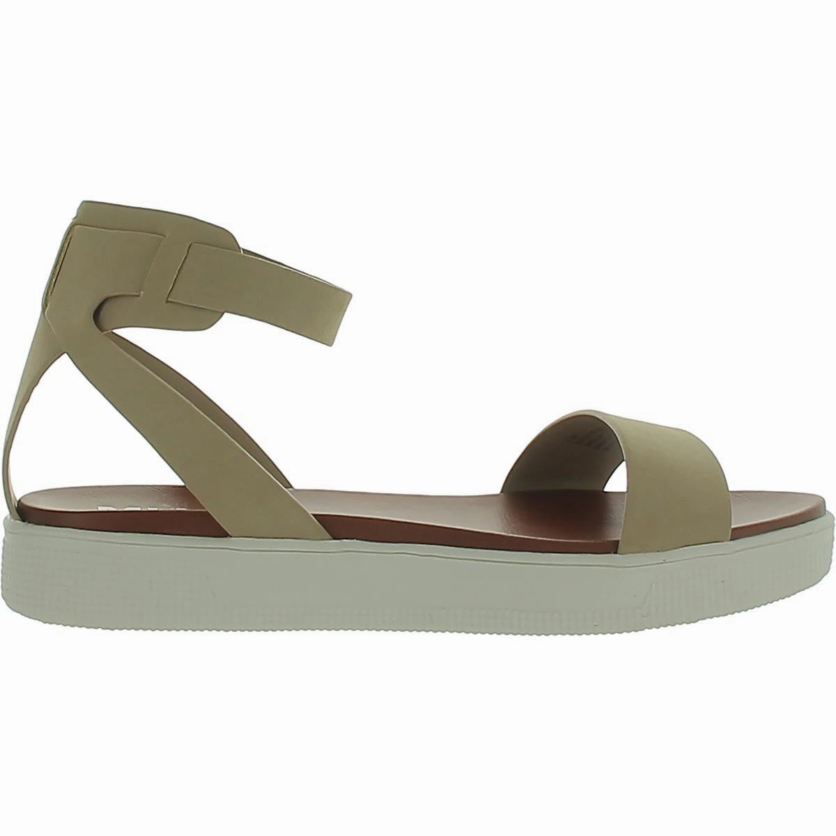 Ellen Womens Faux Leather Open Toe Platform Sandals