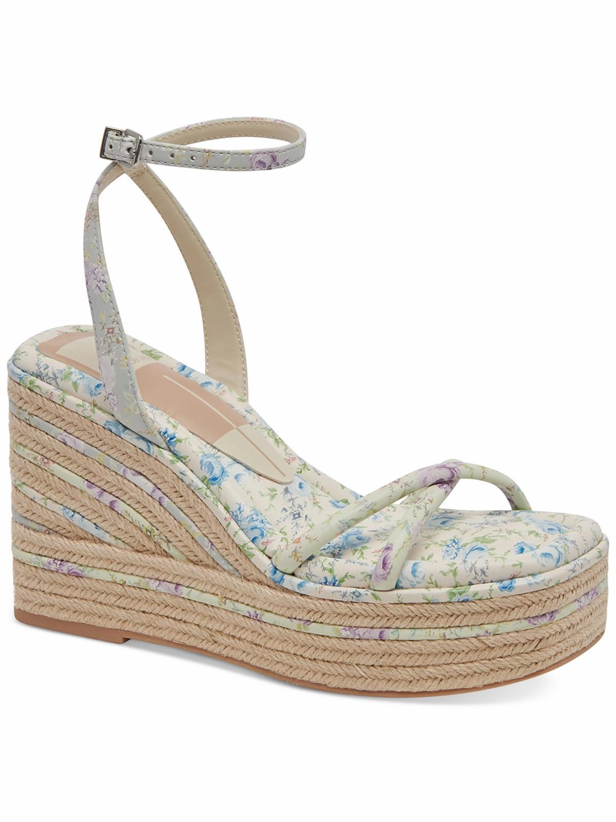 Elvia Womens Ankle Strap Slip On Wedge Sandals