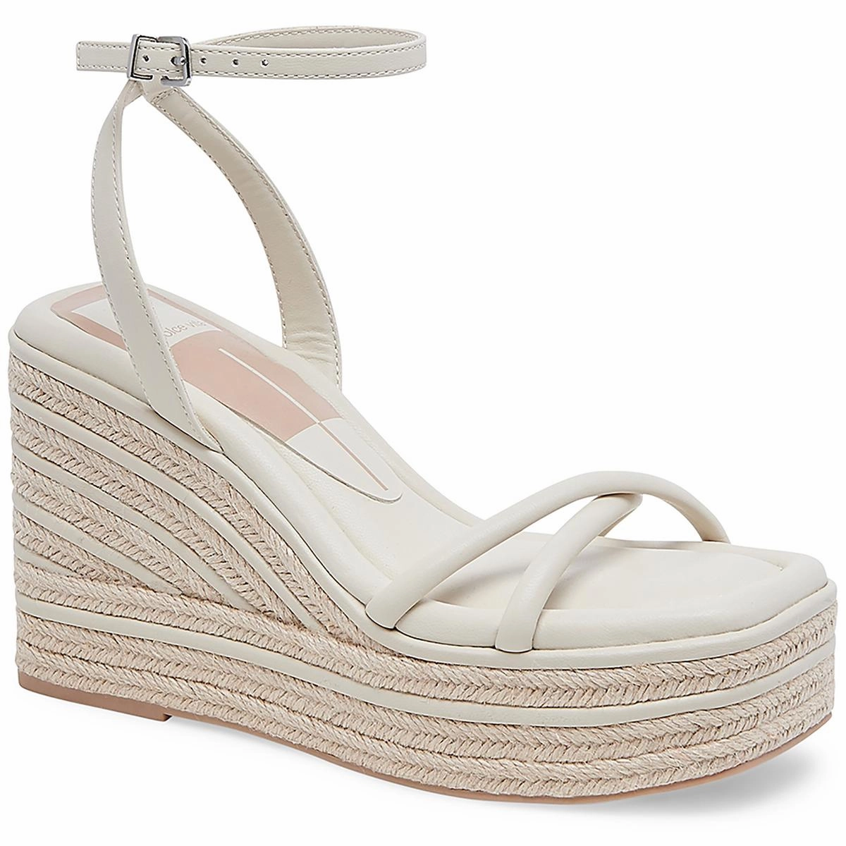 Elvia Womens Ankle Strap Slip On Wedge Sandals