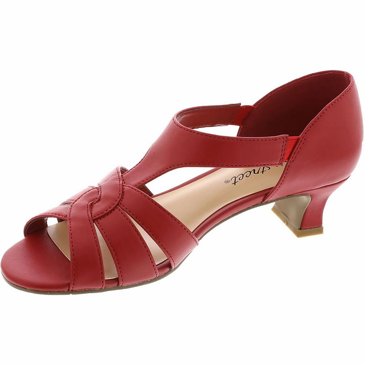 Essie Womens Cushioned Footbed Faux Leather Heels