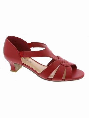 Essie Womens Cushioned Footbed Faux Leather Heels
