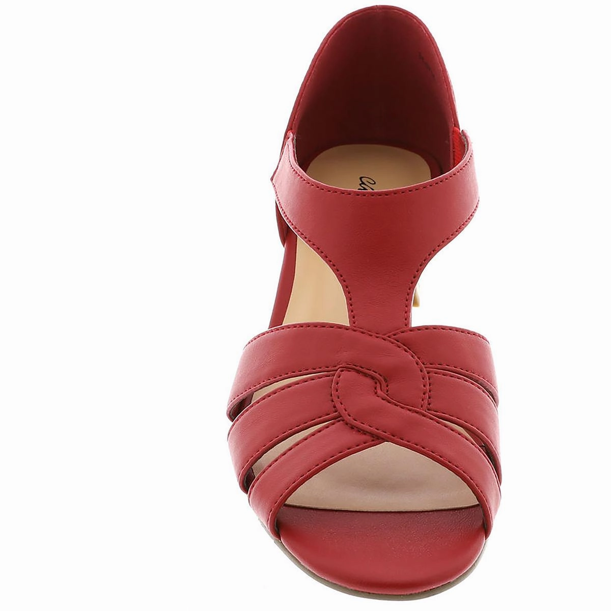 Essie Womens Cushioned Footbed Faux Leather Heels