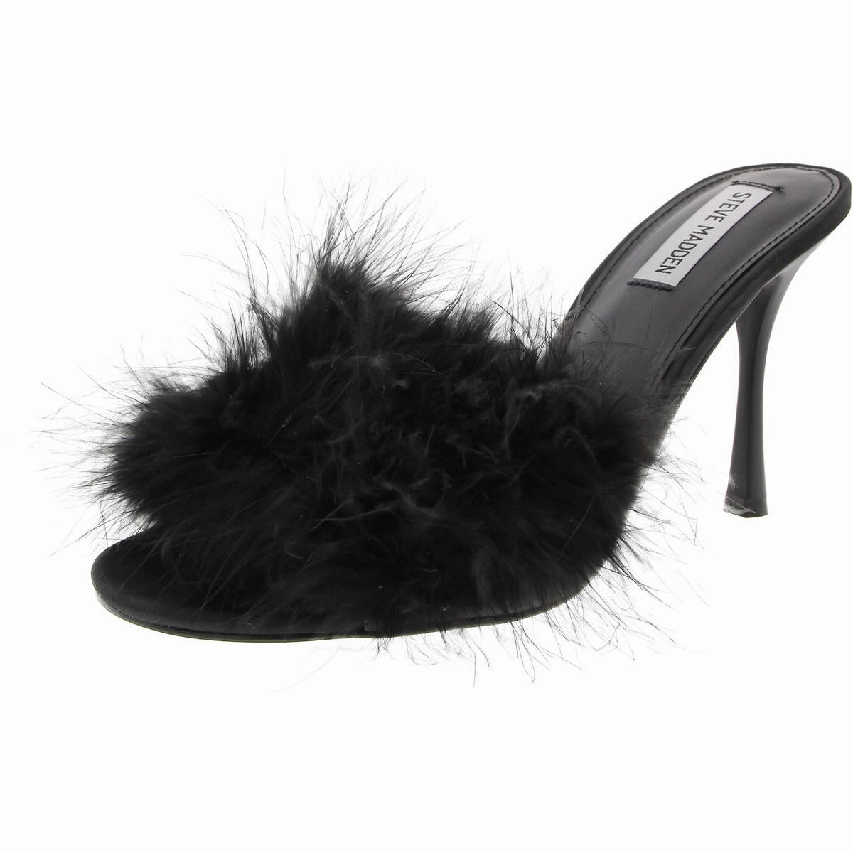 Fantasy Womens Embellished Satin Slide Sandals