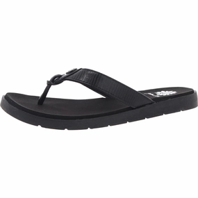 Felena Womens Embossed Faux Leather Flip-Flops