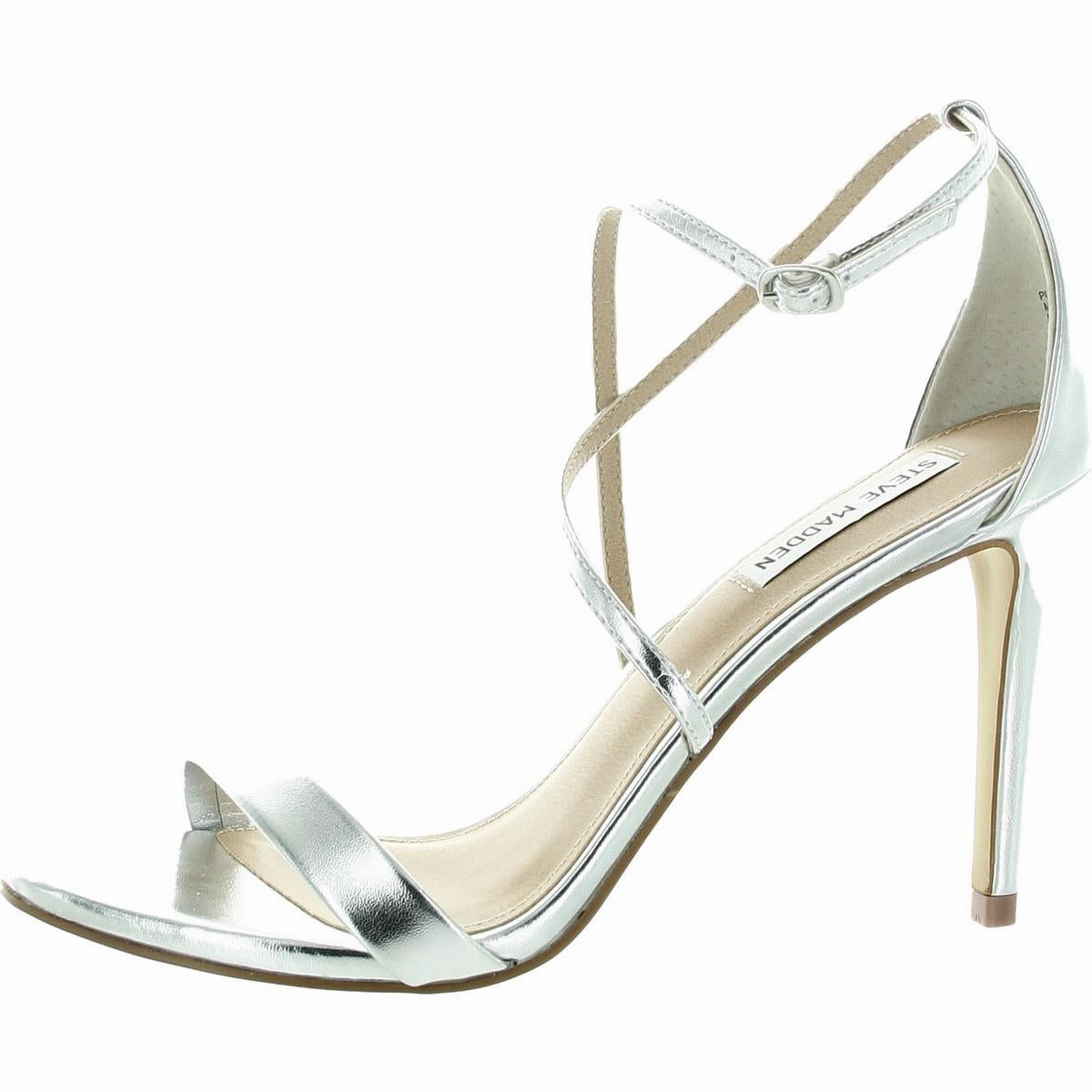 Feliz Womens Patent Ankle Strap Heels