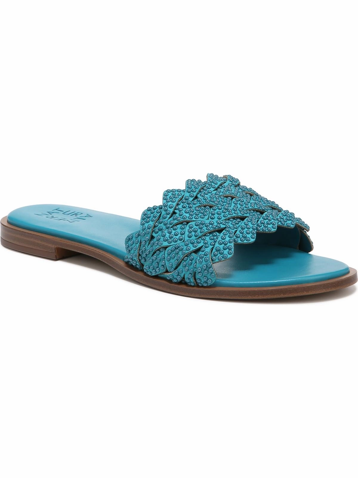 Fernanda Womens Embellished Slip-On Slide Sandals