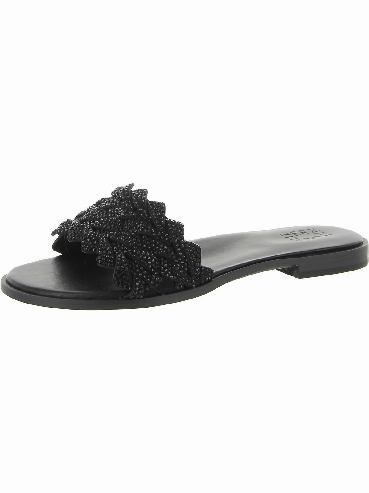 Fernanda Womens Embellished Slip-On Slide Sandals