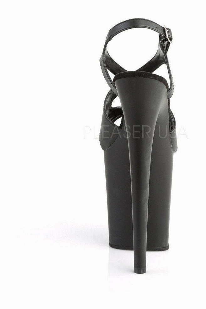 FLAMINGO-831 Platform Sandal  | Black Faux Leather