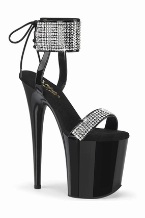 FLAMINGO-870 Black Patent Sandal