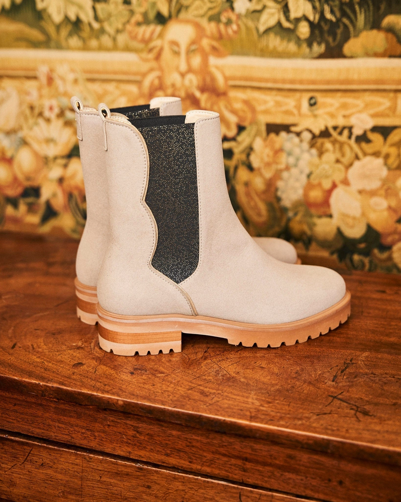 Fleeting Recycled Vegan Suede Chelsea Boots | Taupe