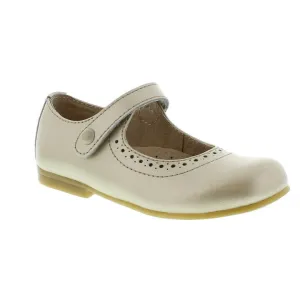 FootMates Emma 3104 Mary Jane Girls US 9.5 Soft Gold Leather Dress Shoes ZPO694 (Gold,9.5)