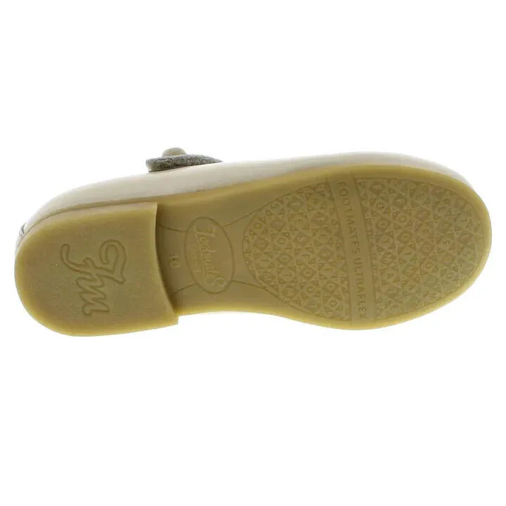 FootMates Emma 3104 Mary Jane Girls US 9.5 Soft Gold Leather Dress Shoes ZPO694 (Gold,9.5)