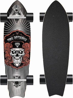 Four Wheel Skateboard Double Kick Maple Deck concave Cruiser Skateboard Complete Skateboard Suitable for Adults Teenagers and Children