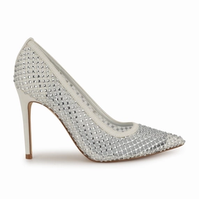Freshe Rhinestone Mesh Pumps