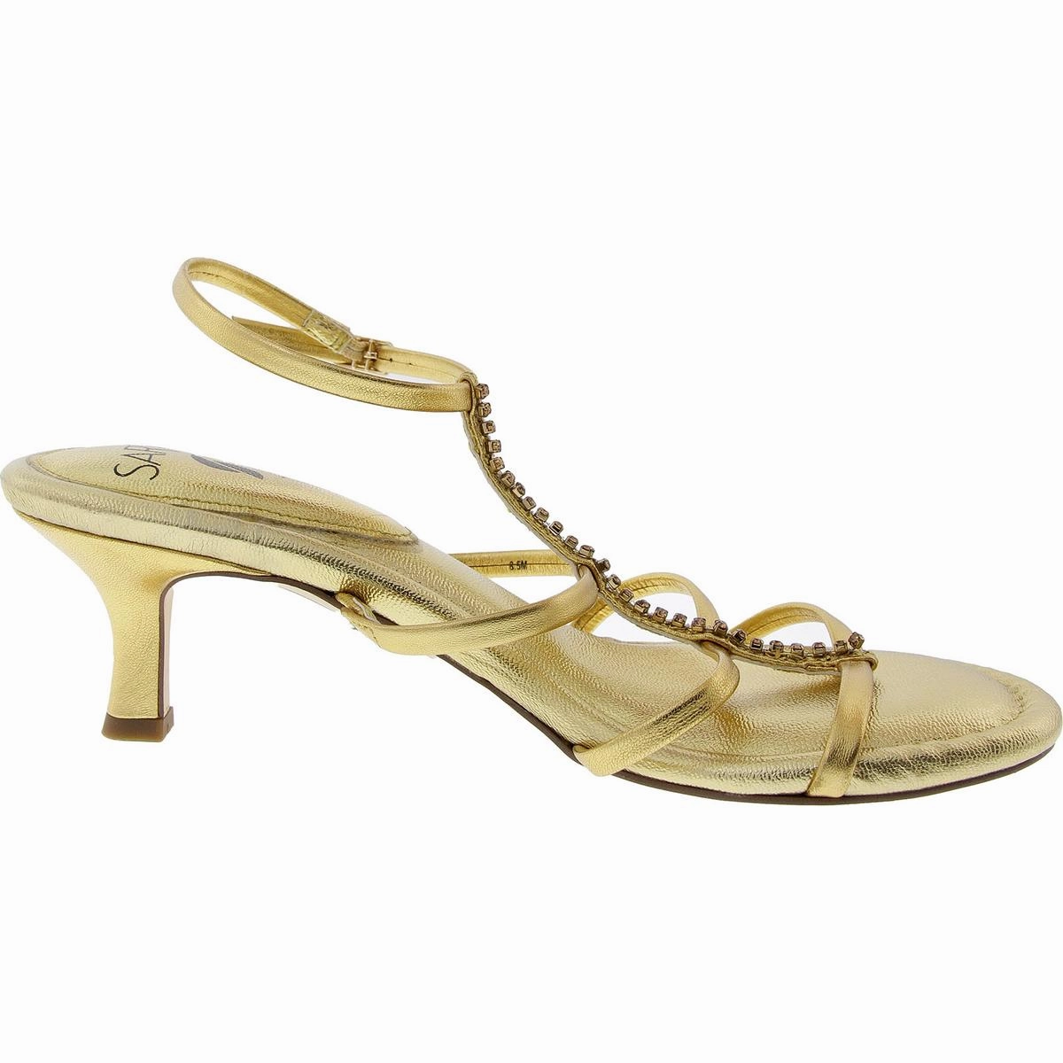 Genisis Womens Leather Embellished Heels