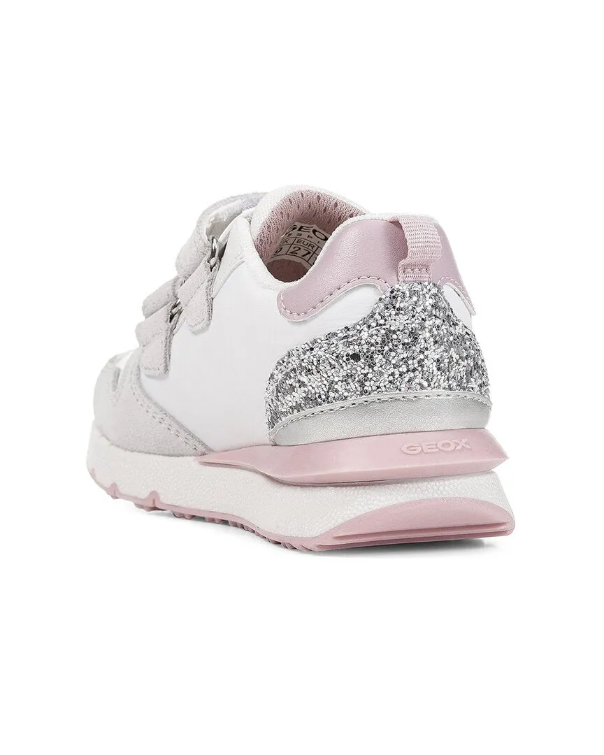 Geox J Fastics Girl Leather-Trim Sneaker, 37
