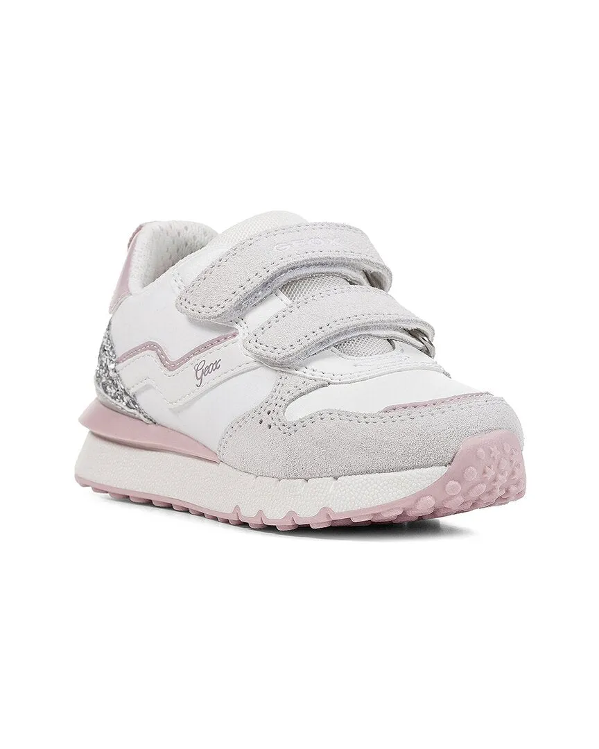 Geox J Fastics Girl Leather-Trim Sneaker, 37