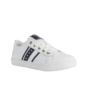 Geox J Kathe Girl Leather Sneaker