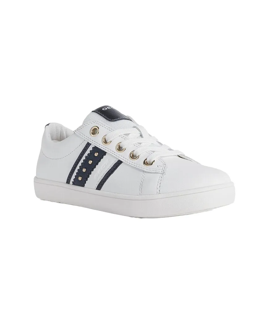 Geox J Kathe Girl Leather Sneaker