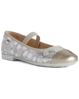 Geox Jr Plie' Leather Ballerina Flat