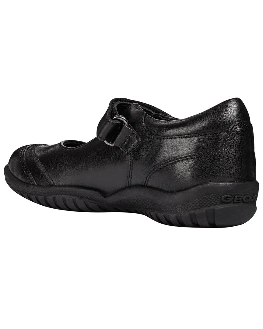 Geox Jr Shadow Leather Ballerina Flat
