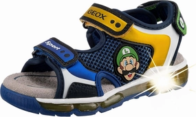 Geox - j android boy sandal with lights - 33 - royal-giallo