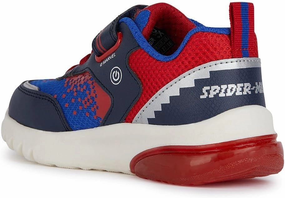 Geox Boys J Ciberdrone F Marvel Spiderman Lights Pixel Mesh Trainer