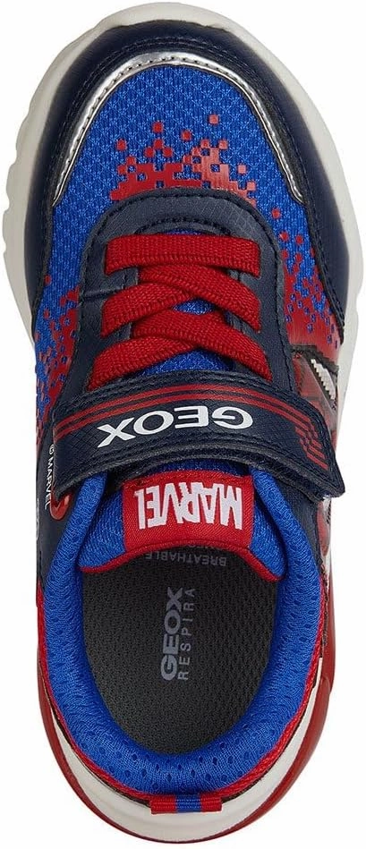 Geox Boys J Ciberdrone F Marvel Spiderman Lights Pixel Mesh Trainer