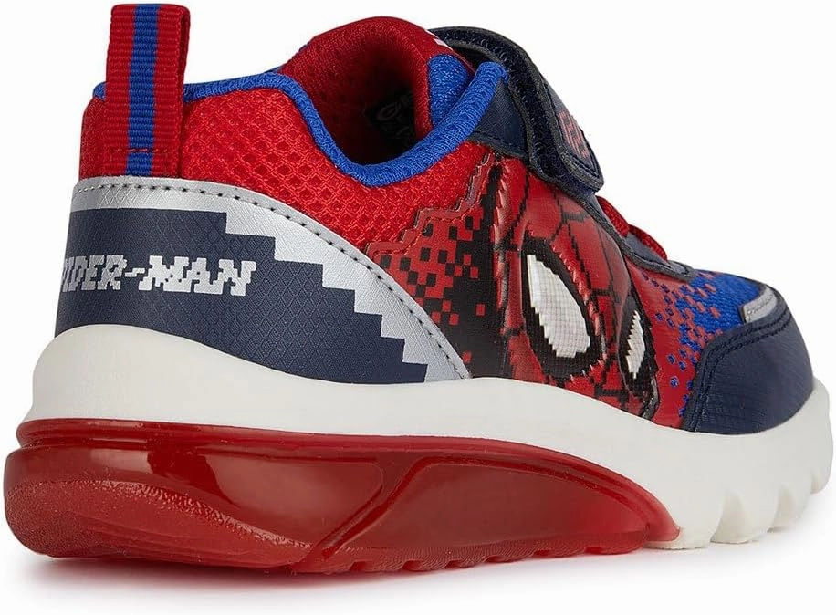 Geox Boys J Ciberdrone F Marvel Spiderman Lights Pixel Mesh Trainer