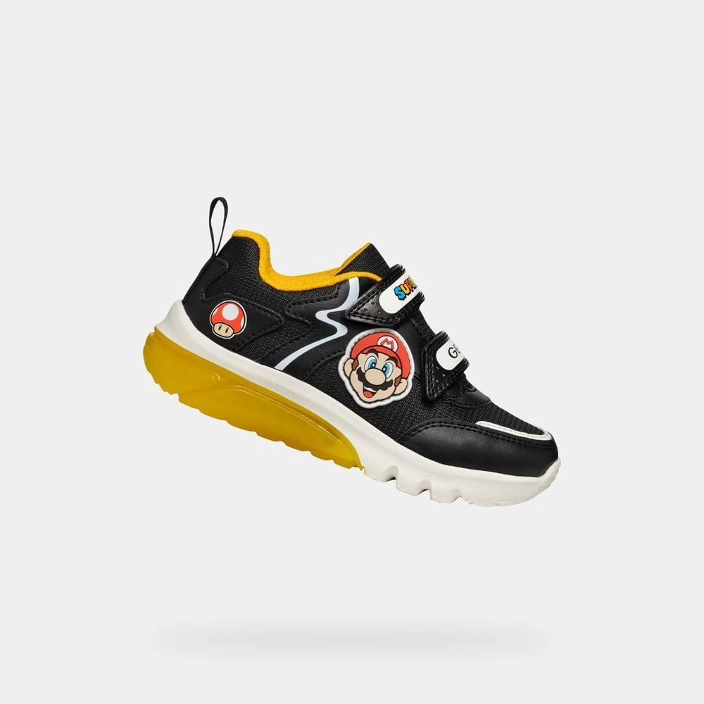Geox J Ciberdrone E Mario Bothers Sole Light Strap Trainers