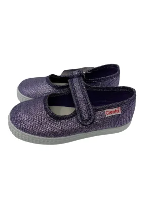 Girl Mary Jane Shoes In Light Purple Sparkle