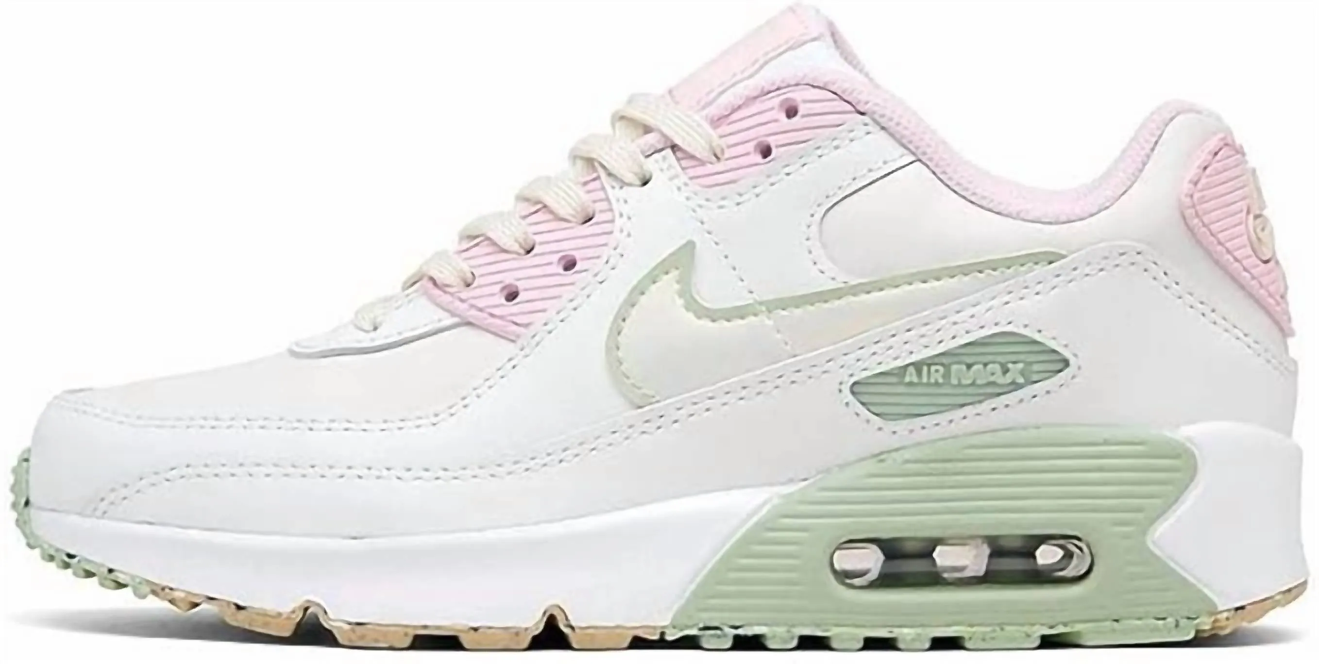 Girl's Air Max 90 Ltr Se Gs Sneakers In Summit White/coconut Milk