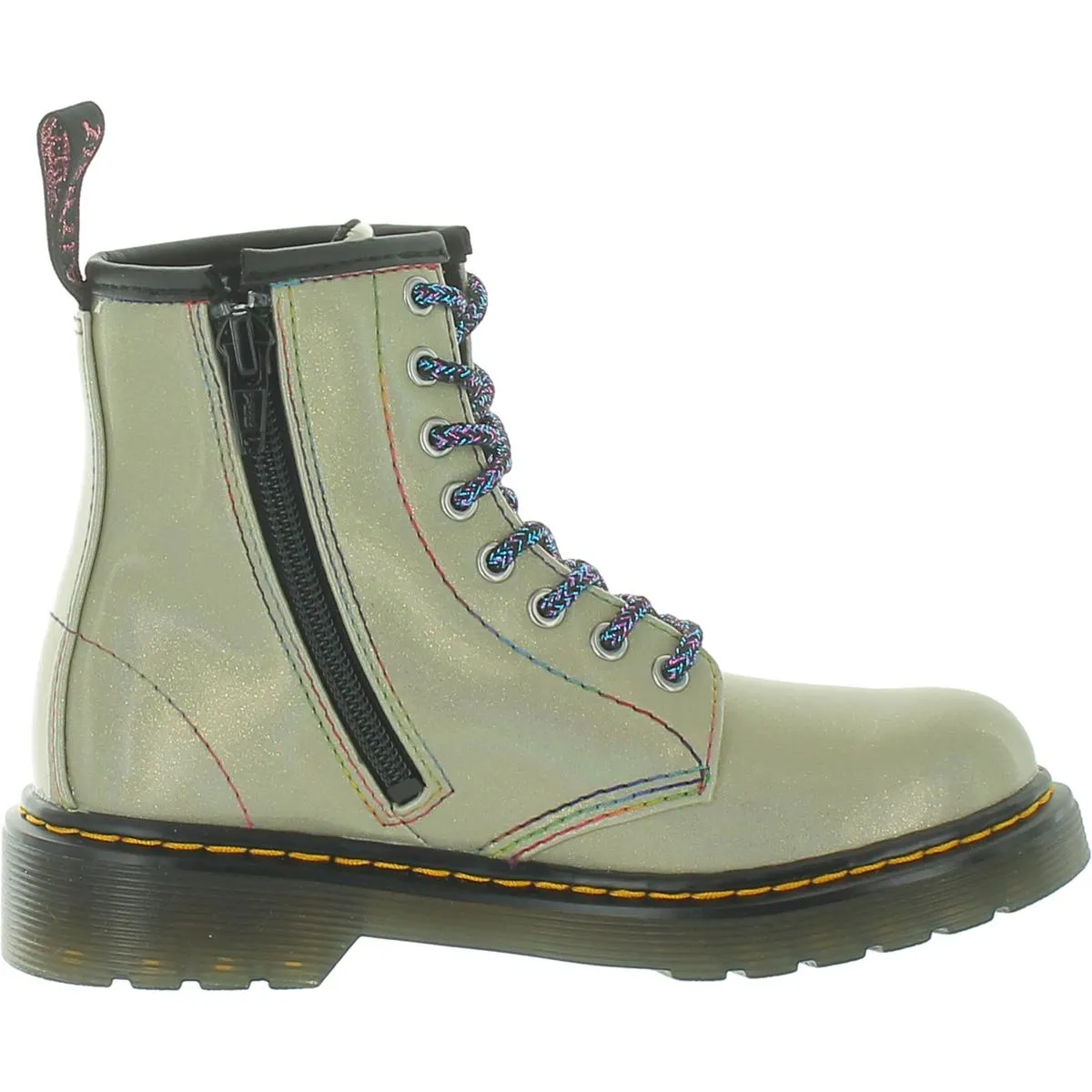 Girls Faux Leather Ankle Combat & Lace-up Boots