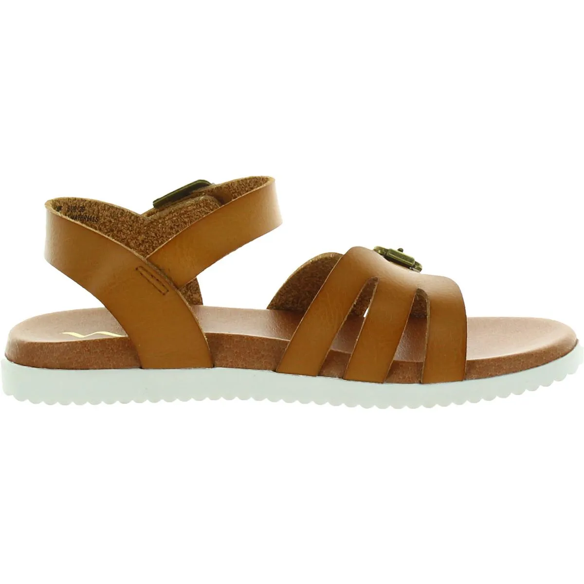 Girls Faux Leather Buckle Ankle Strap