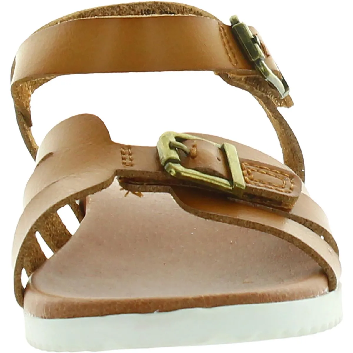 Girls Faux Leather Buckle Ankle Strap