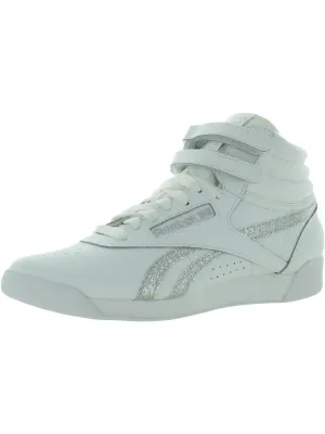 Girls Faux Leather High-Top Casual And Fashion Sneakers