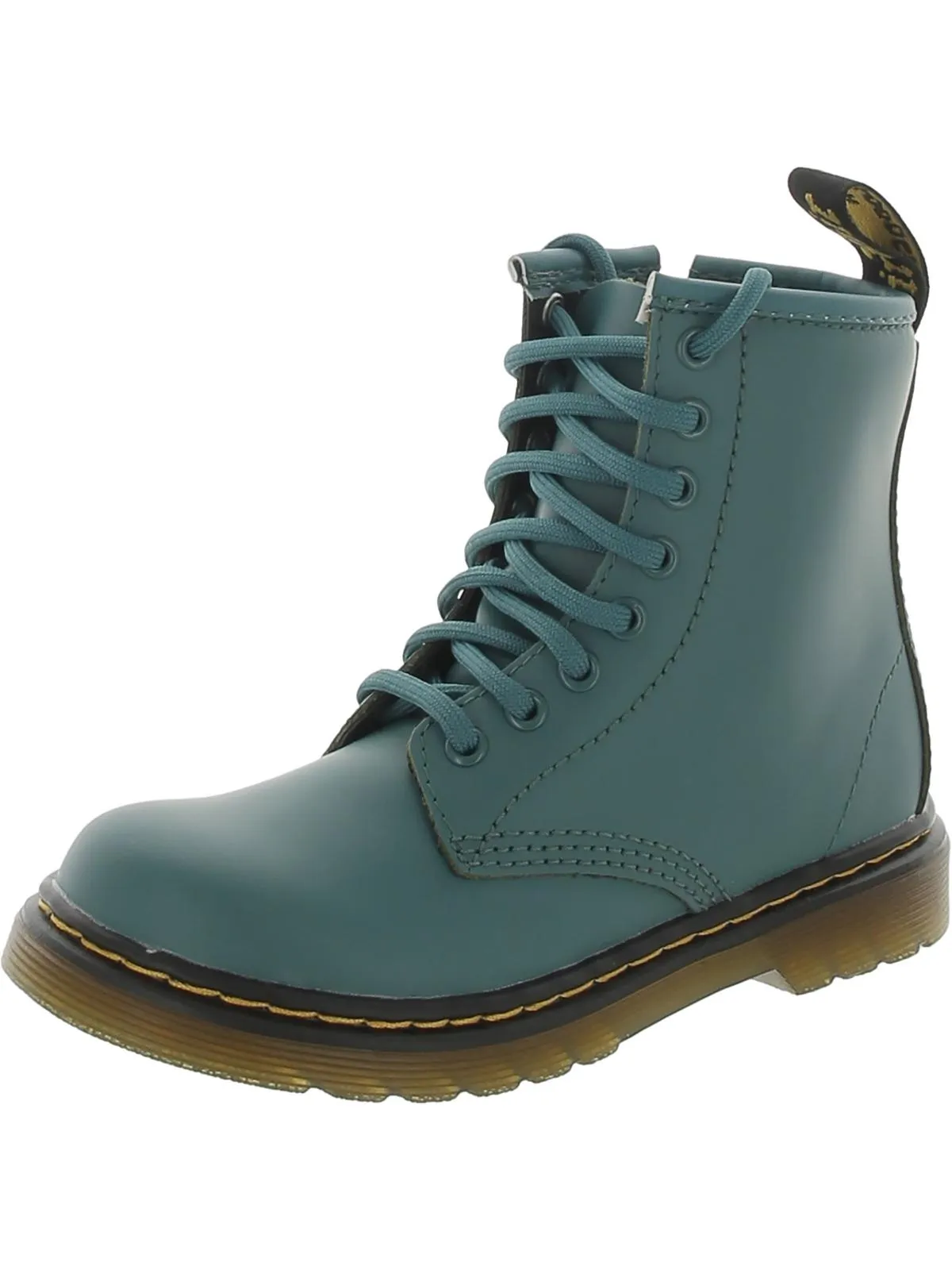 Girls Faux Leather Little Kid Combat & Lace-up Boots