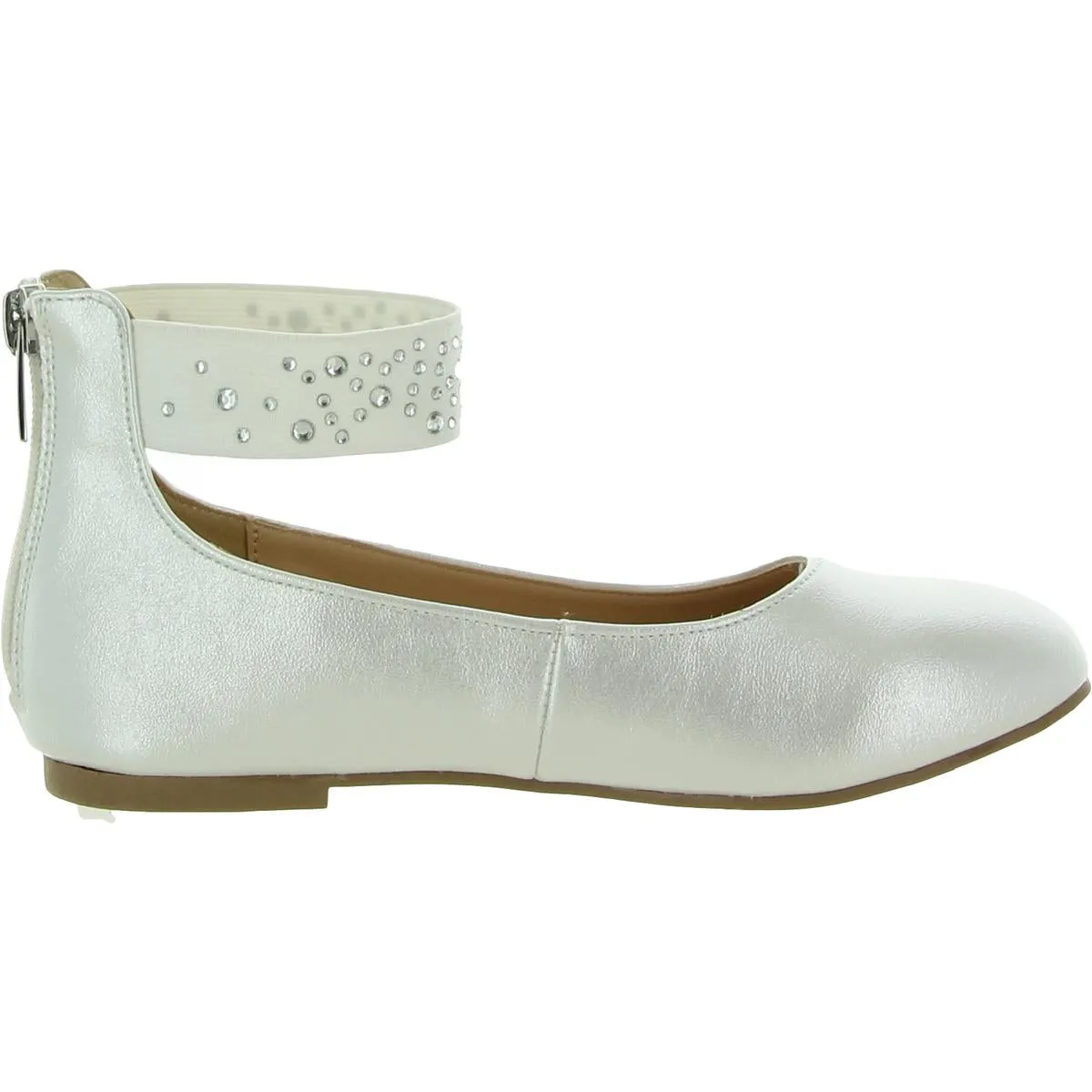 Girls Faux Leather Slip On Ballet Flats