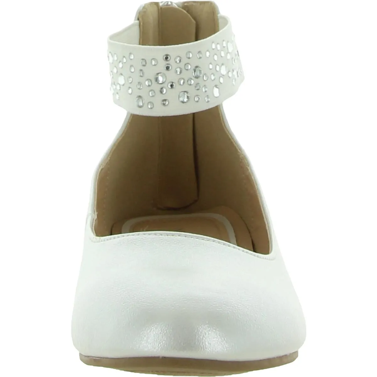 Girls Faux Leather Slip On Ballet Flats