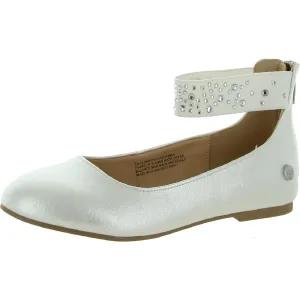 Girls Faux Leather Slip On Ballet Flats