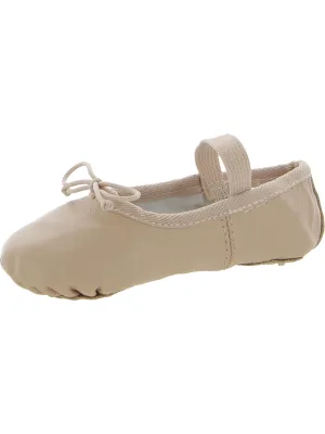 Girls Leather Slip On Ballet Shoes