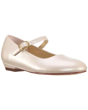 Girls Lil Seeley Bone Flats In Ivory