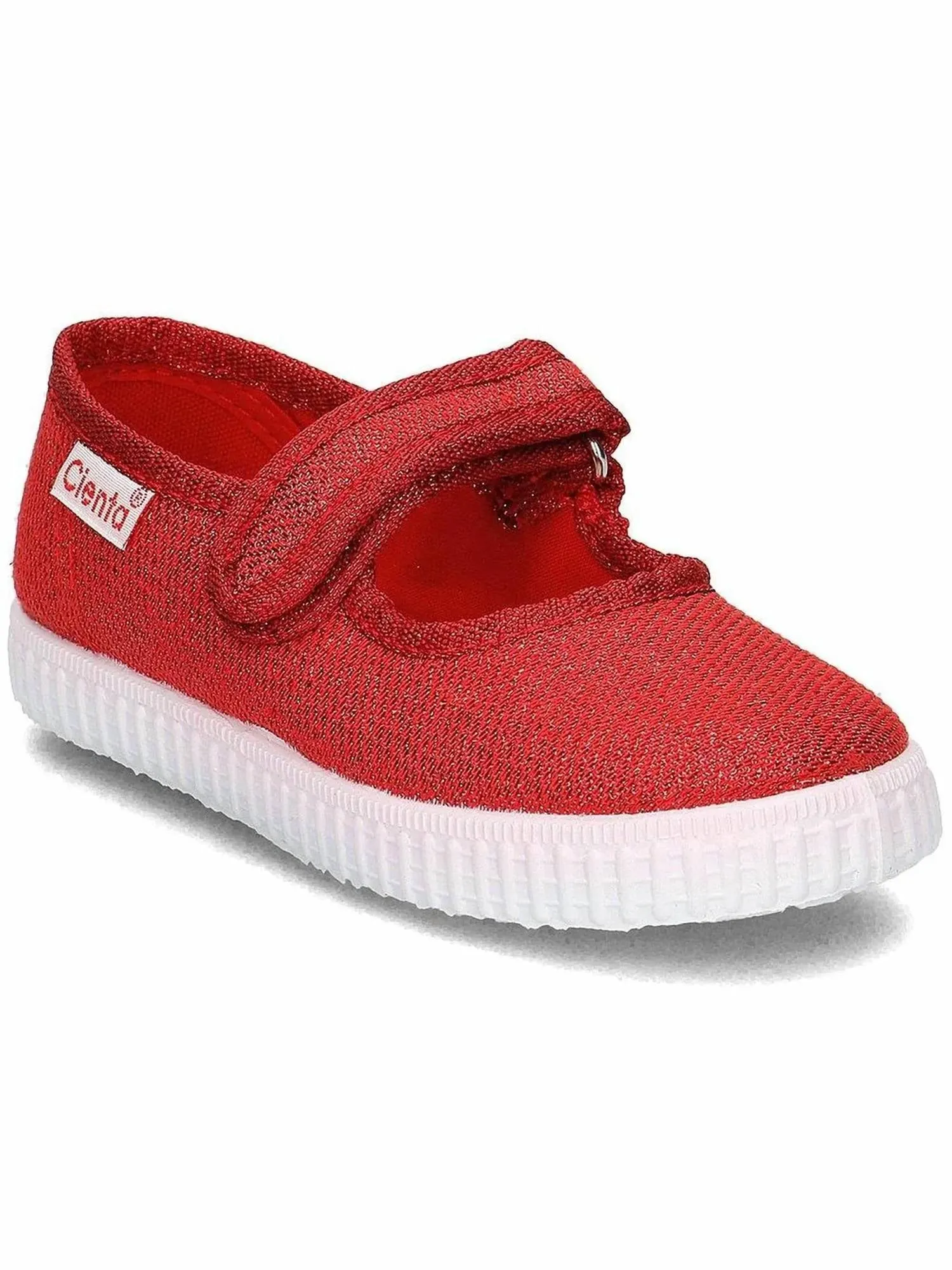 Girl's Mary Jane Flat Shoes In Red Metallic