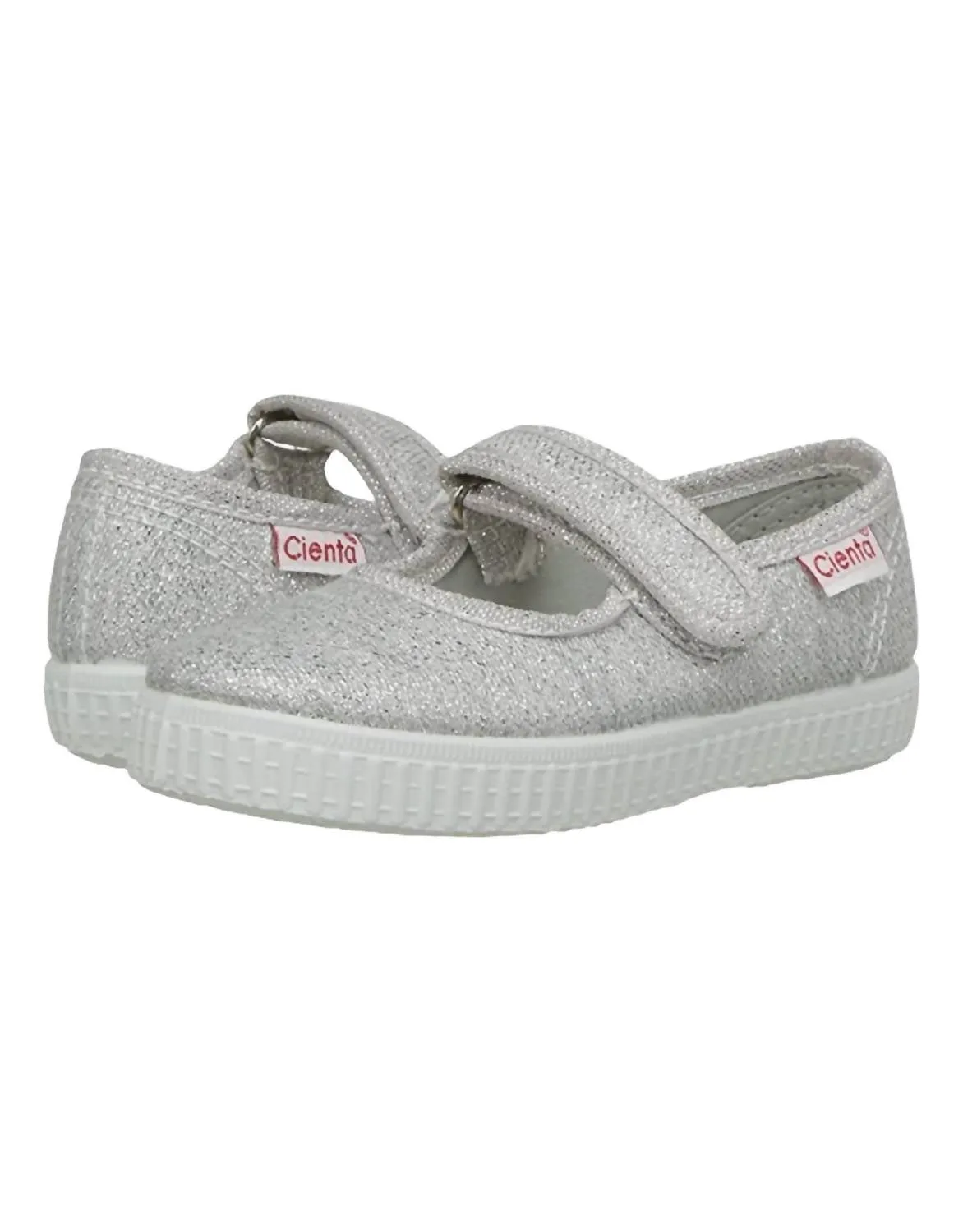Girl's Mary Jane Flat Shoes In Silver Metallic