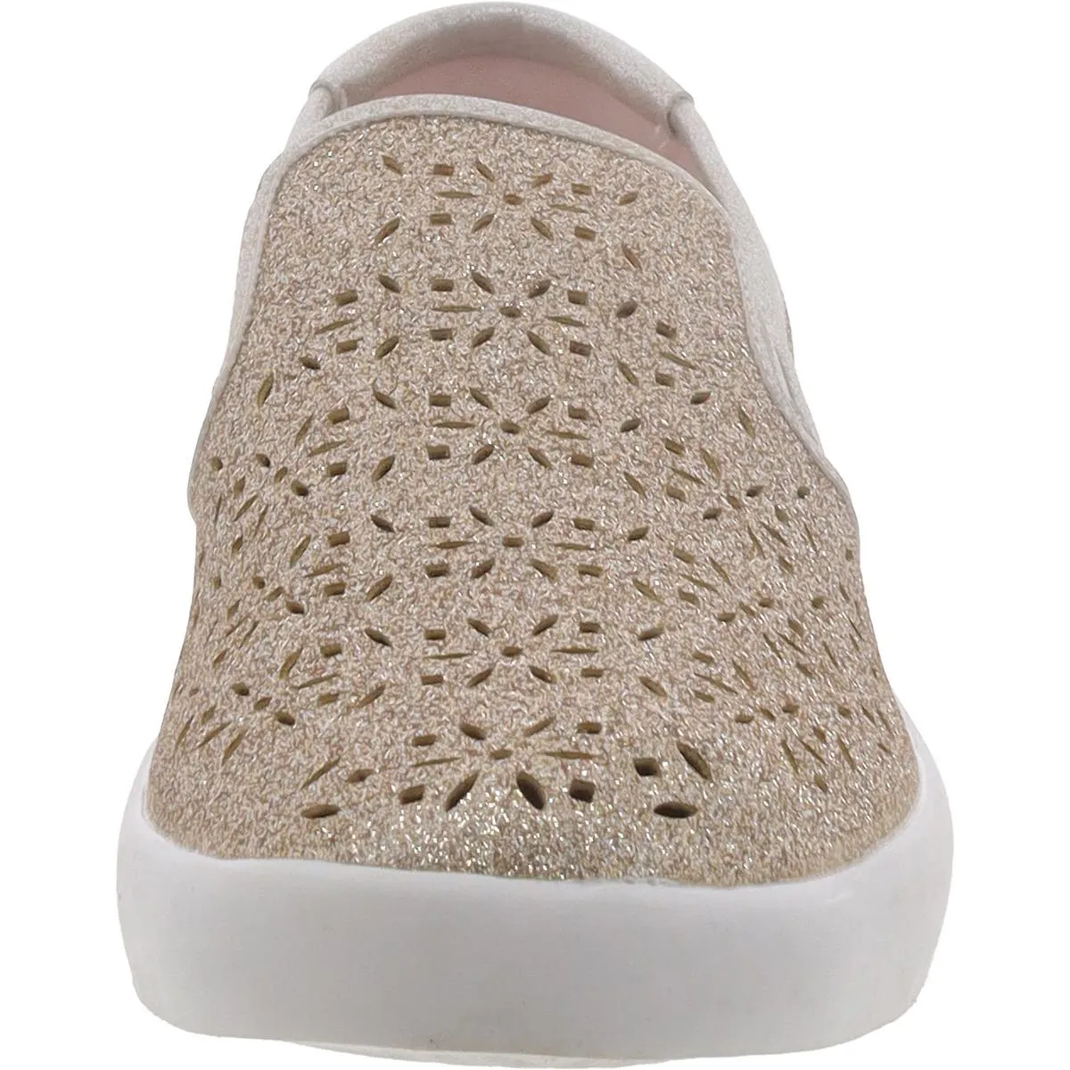 Girls Metallic Glitter Slip-On Sneakers
