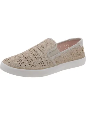 Girls Metallic Glitter Slip-On Sneakers