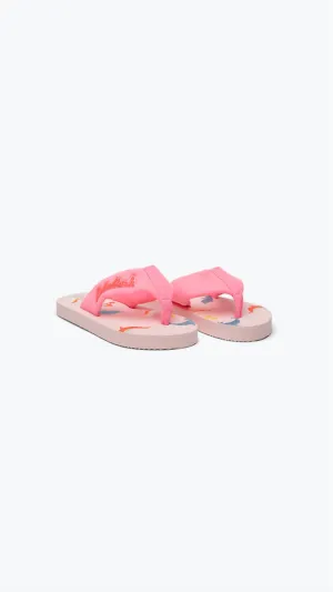 Girl's Padded Strap Flip Flop In Malabar